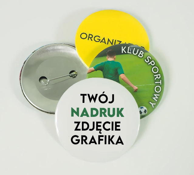 Elements for making pin badges with safety pins