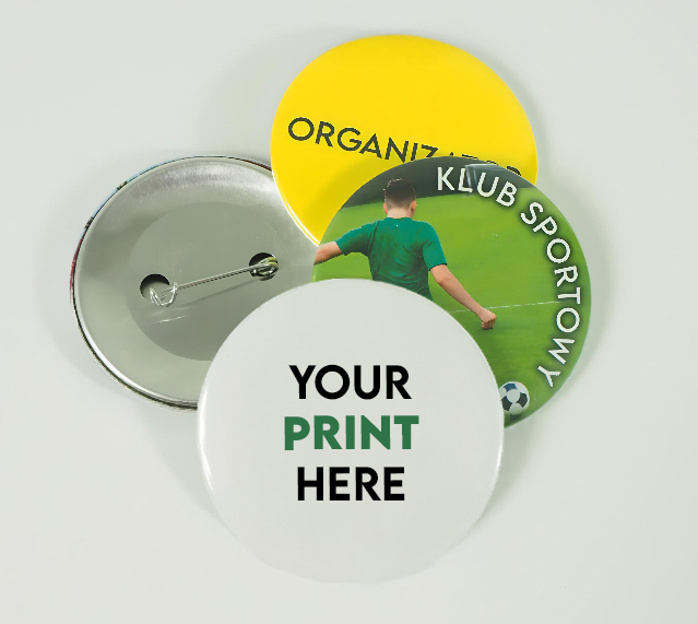 Elements for making pin badges with safety pins