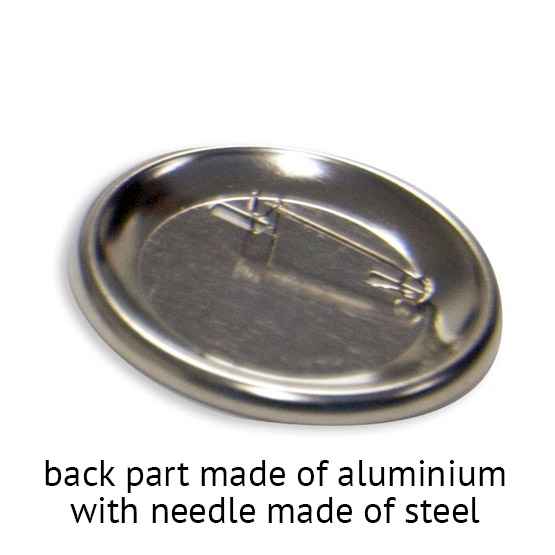 Elements for making pin badges with safety pins