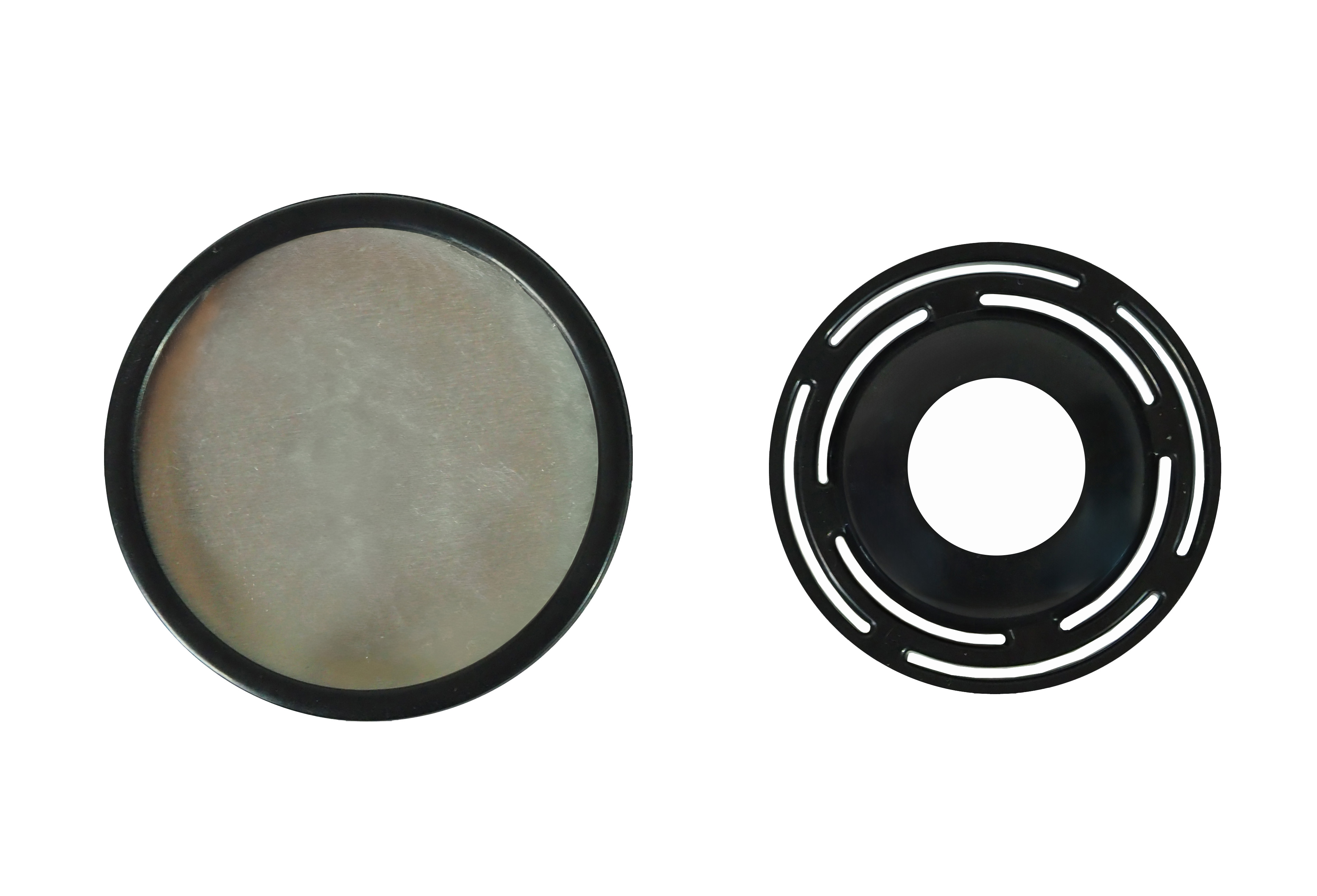 Elements for making badges with a secure clasp