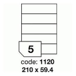 Self-adhesive labels for all types of printers- 5 labels on a sheet