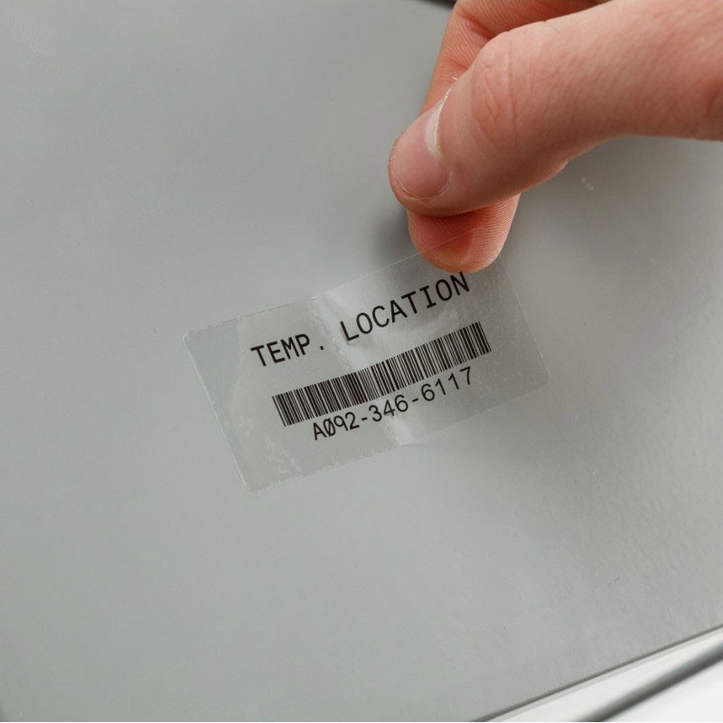 Self-adhesive, translucent polyester film labels for laser printers and copiers - 44 labels on a sheet