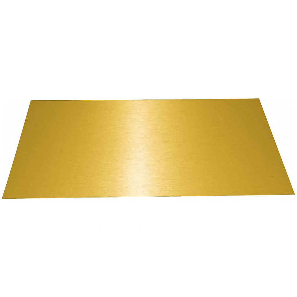 Satin gold aluminium plate for sublimation overprint, engraving and DTF