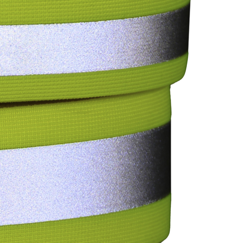 Reflective fluorescent tape for sewing in