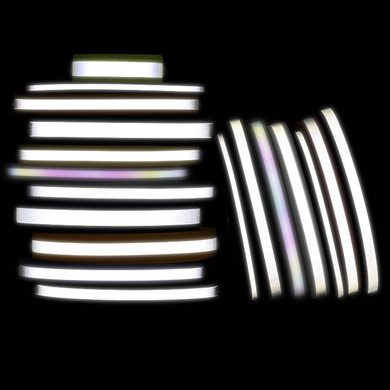 Grosgrain Tape with Reflective Stripe for Sewing